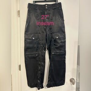 Free People satin cargo pants